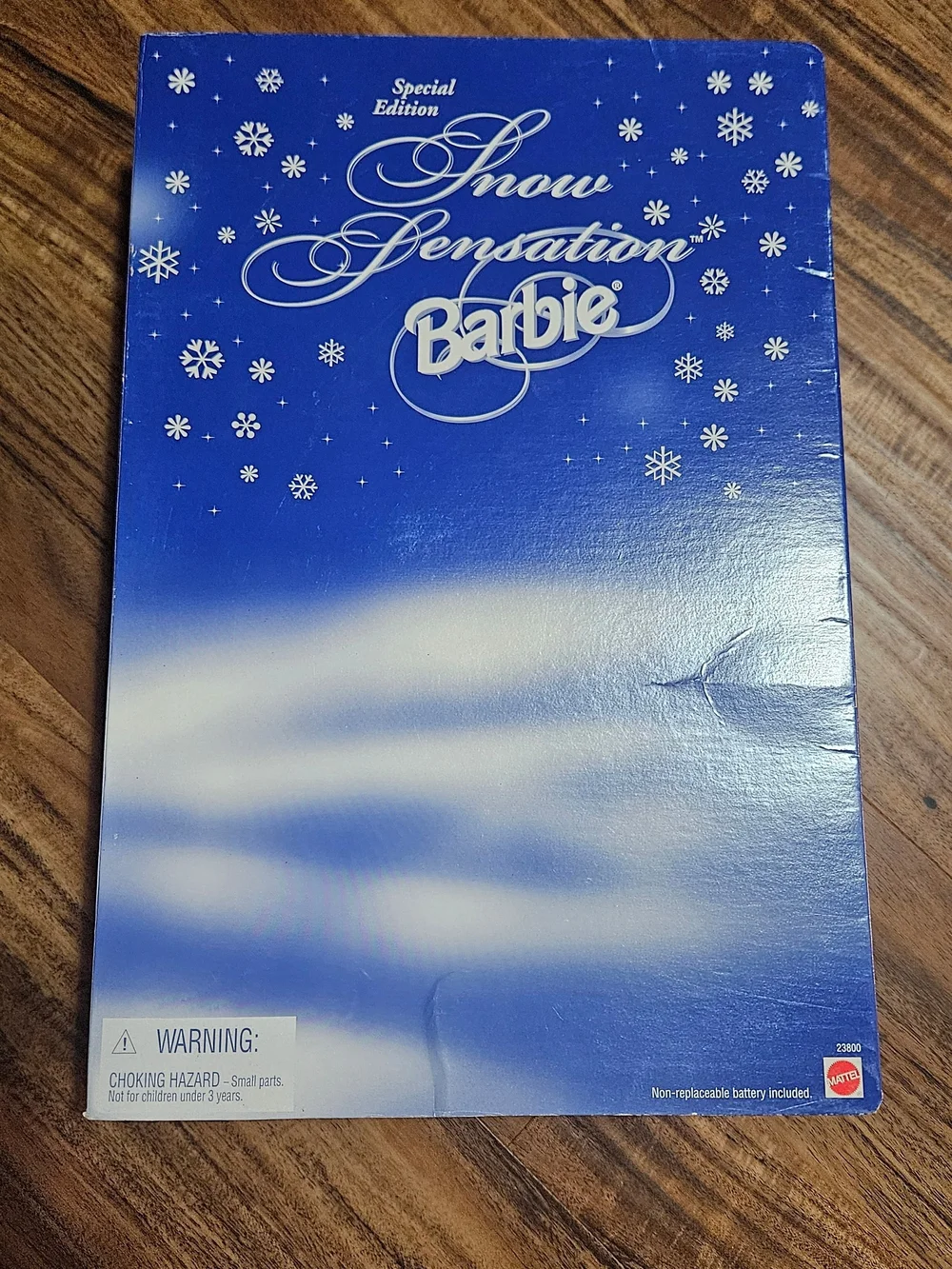 Barbie Blue Snowflake Gown with White Fur Trim